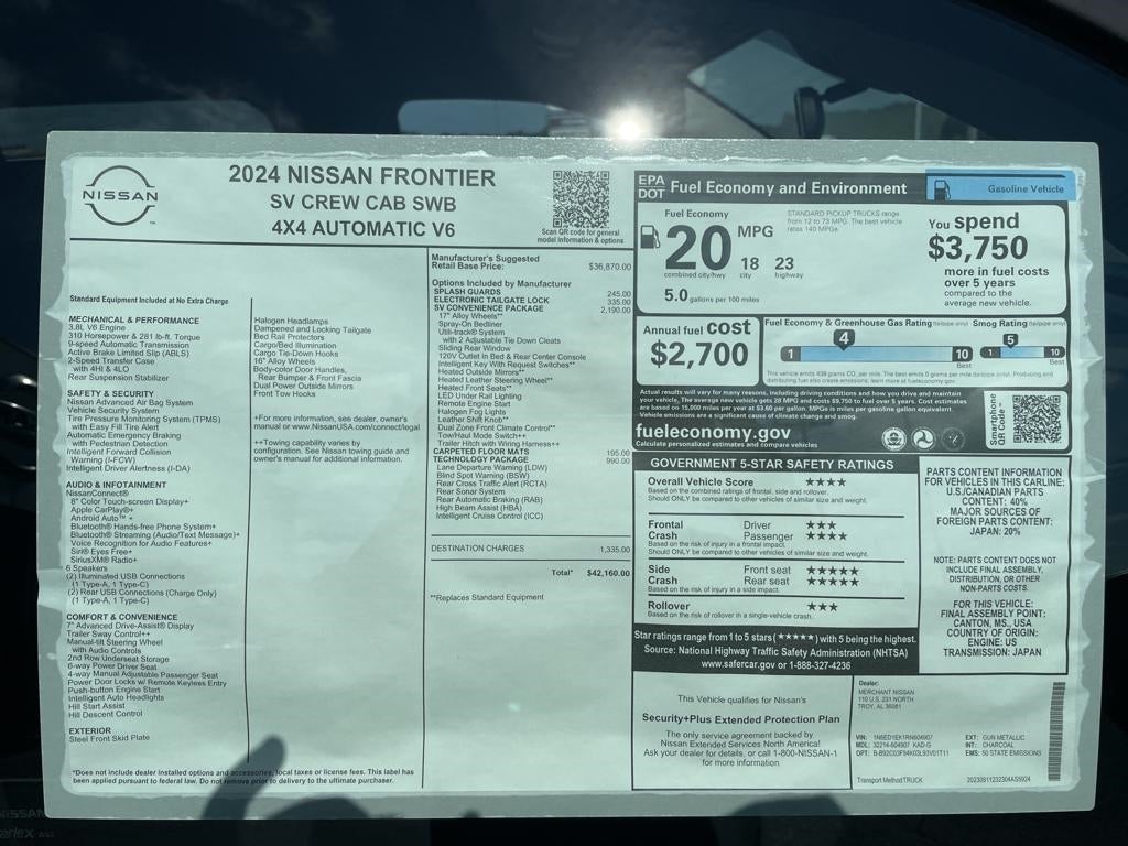 2024 Nissan Frontier SV